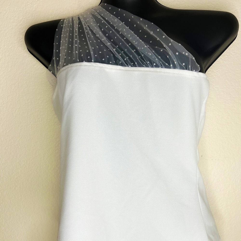 One Shoulder Mesh Top - Picture 8 of 9